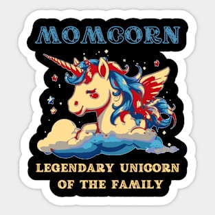 Vintage Funny Magical Unicorn for Mother's Day Sticker